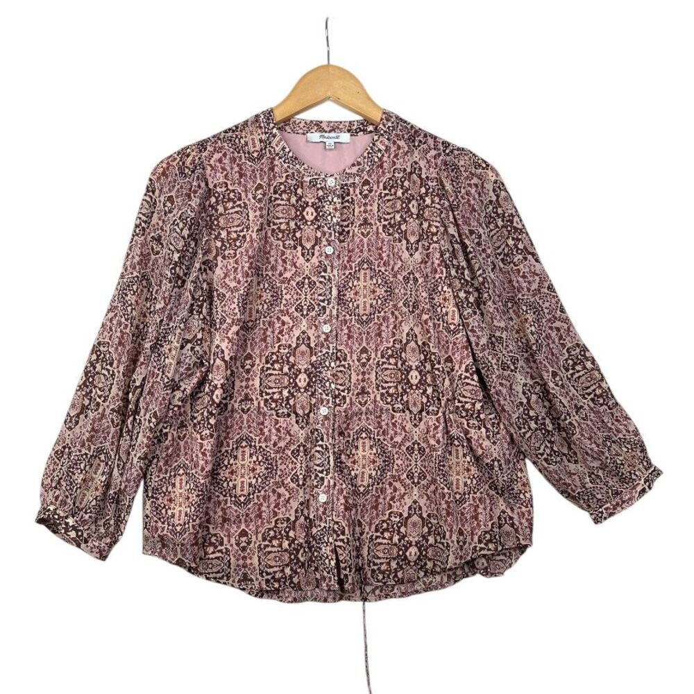 Madewell Kaleidoscope Print Drawstring Top size XS Multicolor